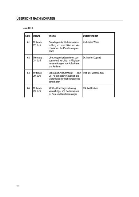 Seminarprogramm April bis Semptember komplett - RDM ...