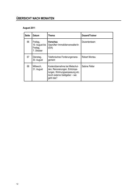 Seminarprogramm April bis Semptember komplett - RDM ...