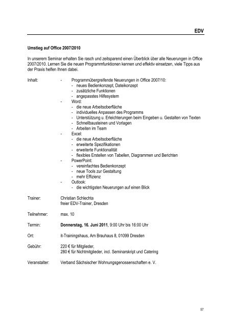 Seminarprogramm April bis Semptember komplett - RDM ...