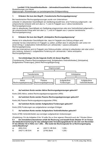 Lernfeld 13 für Immobilienkaufleute - Home