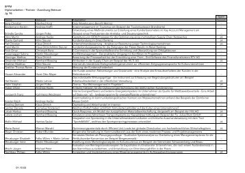 BPPM Diplomarbeiten - Themen - Zuordnung Betreuer Jg. 96 Name ...