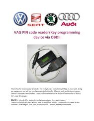 VAG PIN code reader/Key programming device via OBDII