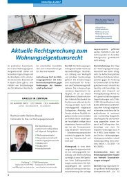 (2007-4) Aktuelle Rechtsprechung zum Wohnungsrecht - Aktuelles