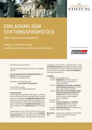 Einladung Stiftungsfruestueck - Die Stiftung