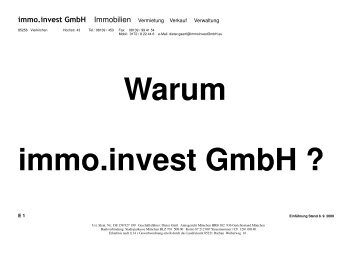 immo.invest GmbH Immobilien Vermietung Verkauf Verwaltung