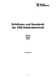 Richtlinien und Standards der ZKB-Gebäudetechnik - CAD Exchange