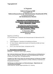 Tagungsbericht A. Programm Hafenrechtstagung 2009 ... - HTG