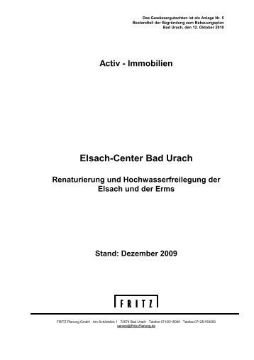 Stellungnahme / Gutachten Elsach_Center - Bad Urach
