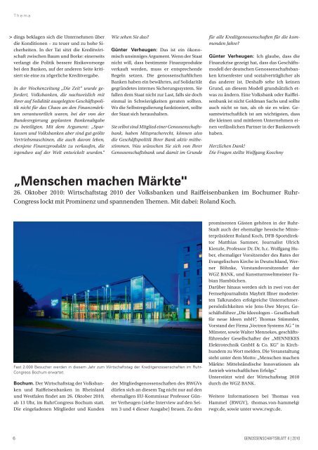Genossenschaftsblatt 4/2010 - RWGV