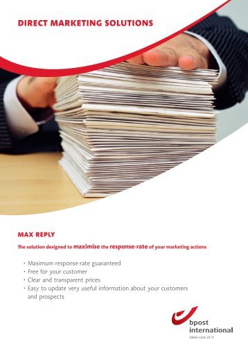direct marketing solutions max reply - bpost International