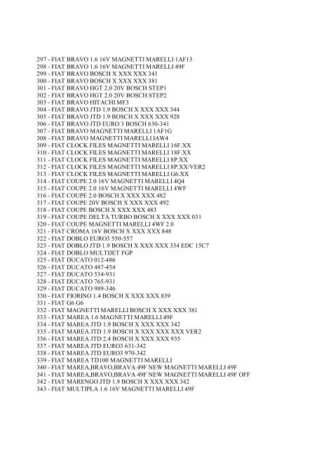 otocheck 2.0 immo tool car/ecu list 2009 - Free