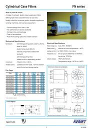 Cylindical Case General Purpose Filters - Kemet