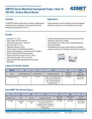 SMP253 Series Metallized Impregnated Paper, Class Y2 ... - Kemet