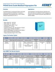 PHE450 Series Double Metallized Polypropylene Film - Kemet