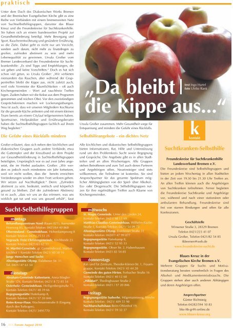 August-Ausgabe des BEK-Forum - Bremische Evangelische Kirche