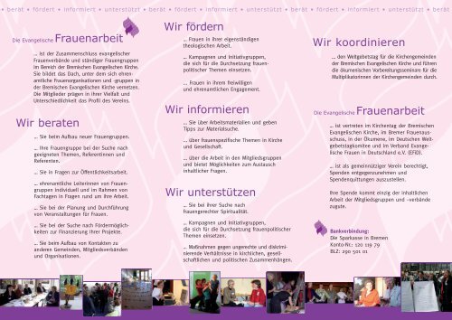 Flyer der Ev. Frauenarbeit in Bremen e. V - Bremische Evangelische ...
