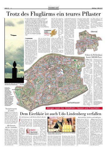Trotz des Fluglärms ein teures Pflaster - Frankfurter Neue Presse
