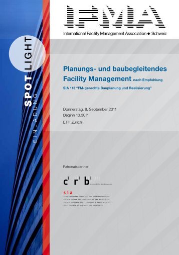 Planungs- und baubegleitendes Facility Management - IFMA Schweiz