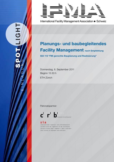 Planungs- und baubegleitendes Facility Management - IFMA Schweiz