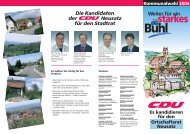 Ortschaftsrat Neusatz - CDU - Stadtverband Bühl
