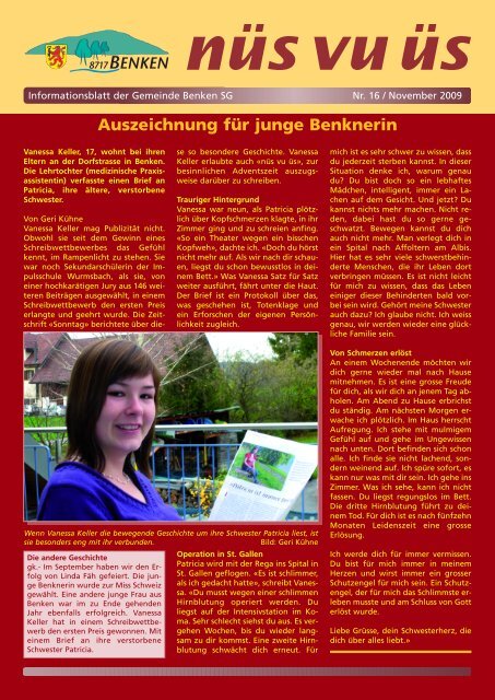 nüs vu üs Nr. 16 (Nov 2009) [PDF - Benken