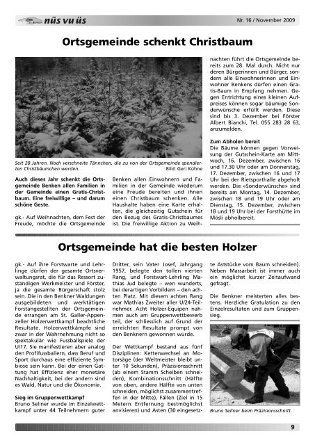 nüs vu üs Nr. 16 (Nov 2009) [PDF - Benken