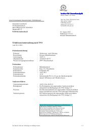 Trinkwasseranalyse Mittelehrenbach - der VG Kirchehrenbach