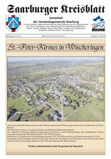 St.-Peter-Kirmes in Wincheringen - Verbandsgemeinde Saarburg
