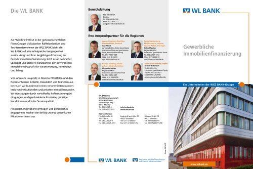 Flyer Gewerbliche Immobilienfinanzierung - WL Bank