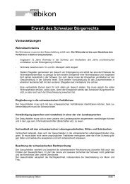 Erwerb des Schweizer Bürgerrechts - Gemeinde Ebikon