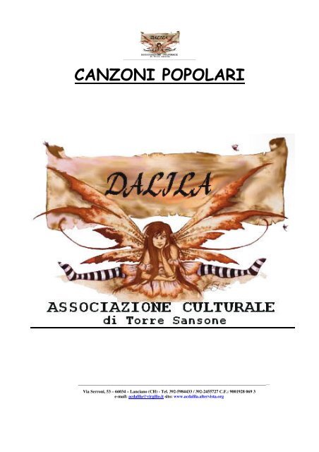 CANZONI POPOLARI