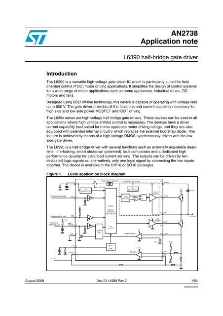 St Bridge Driver L6390 half-bridge gate driver - STMicroelectronics