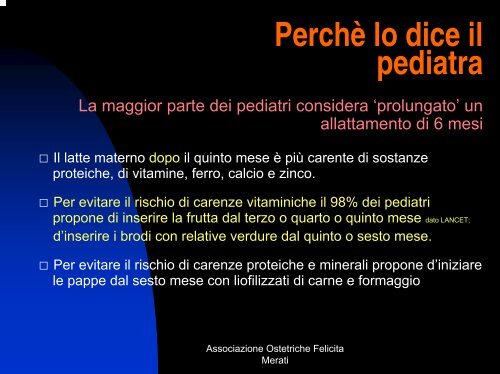 Perchè svezzare? - Ostetriche Felicita Merati