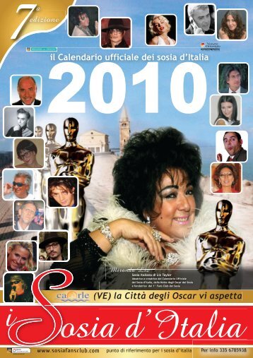 edizione 2010 il Calendario ufficiale dei sosia d - Sosia Fans Club