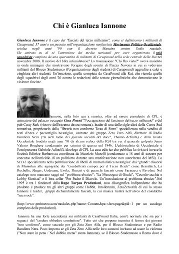 Chi è Gianluca Iannone - Coordinamento Antifascista Antirazzista ...
