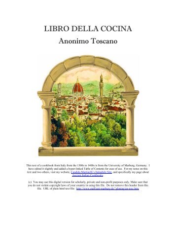Anonimo Toscano, Libro della cocina - Candida Martinelli's ...