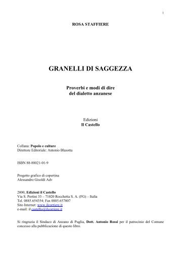 Granelli di Saggezza - Comune di Anzano di Puglia