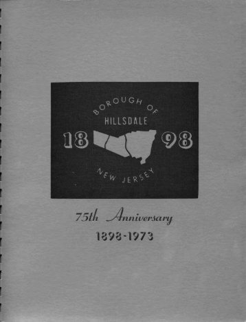 75th Anniversary 1898-1973 - My Hillsdale Library