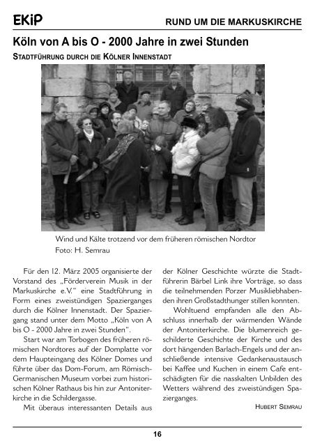 EKiP aktuell 2005_01-1-EKIP aktuell - Ev. Kirche in Porz