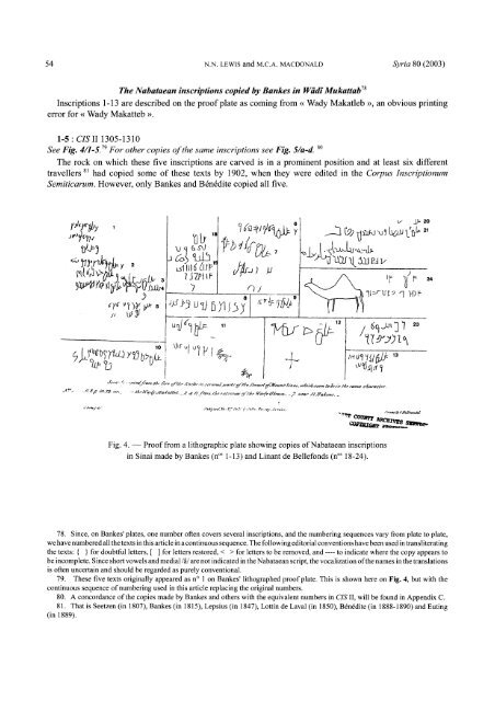 W. J. Bankes and the Identification of the Nabataean Script - Khalili ...