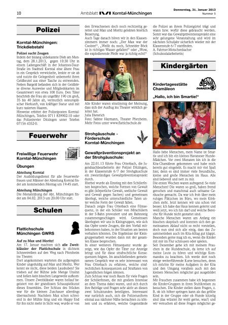 Amtsblatt KW 5/2013 - Stadt Korntal-Münchingen