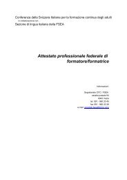 Attestato professionale federale di formatore/formatrice - ECAP