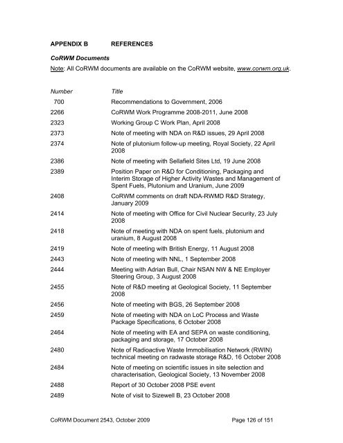 2009 Report to Government on National Research and