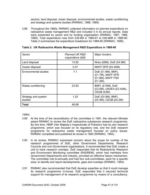 2009 Report to Government on National Research and