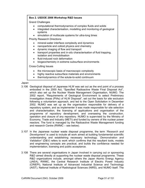 2009 Report to Government on National Research and