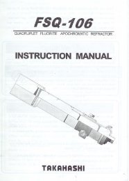 Takahashi FSQ-106 Manual (PDF)