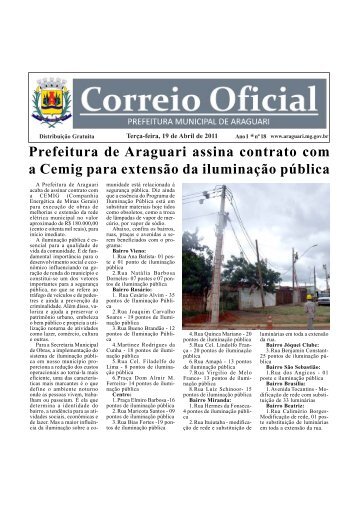 Edição 18 - Prefeitura Municipal de Araguari