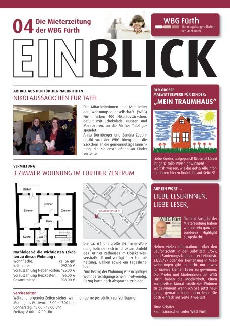 Die Mieterzeitung Der Wbg Furth Mein Traumhaus Liebe