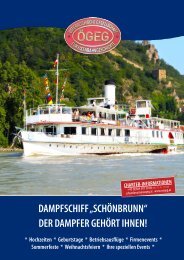 DAMPFSCHIFF „SCHÖNBRUNN“ DER DAMPFER GEHÖRT IHNEN!