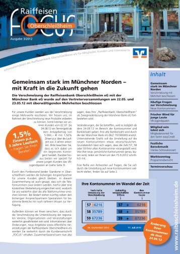 FOCUS Ausgabe 3/2012 - Münchner Bank eG